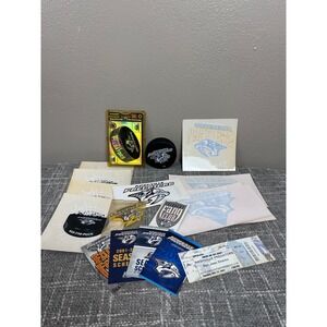 Nashville Predators Hockey‎ Memorabilia Lot Stickers Puck Schedules Tickets